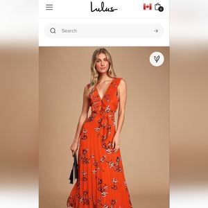 Orange Lulus dress